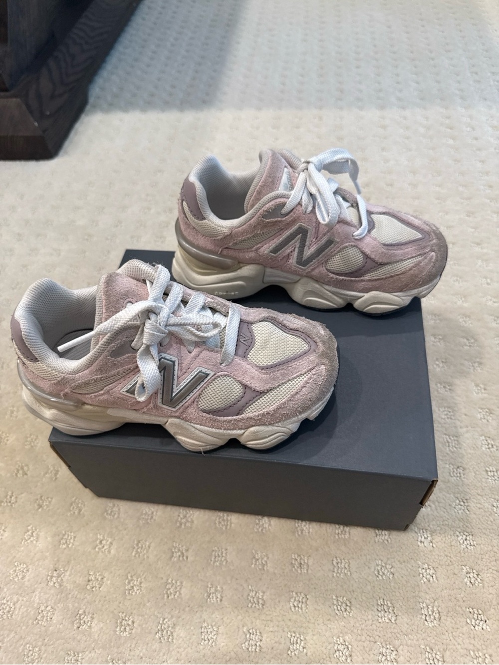 New Balance 9060 Pink Purple Kids Sneakers Size 11 Wide W